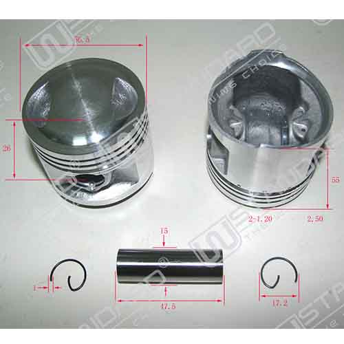 KIT CILINDRO + PISTON CADENEROS GUERRERO125/MONDIAL125/ZAN. 125 56.5mm STD