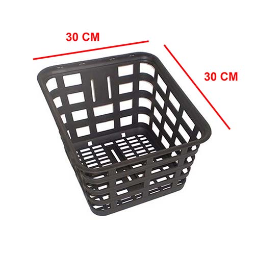 CANASTO UNIV. DEPORTIVO 33X30X24 P/MOTO Y BICI NEGRO PLASTICA VC (650)