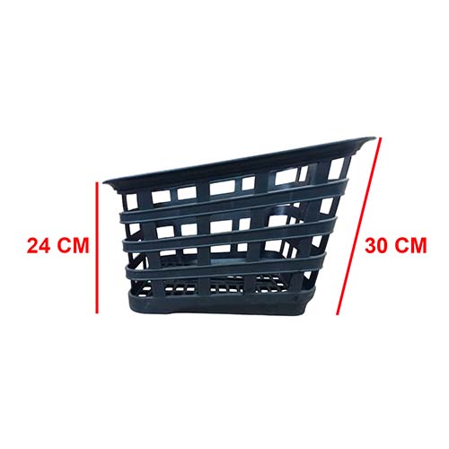 CANASTO UNIV. DEPORTIVO 33X30X24 P/MOTO Y BICI NEGRO PLASTICA VC (650)