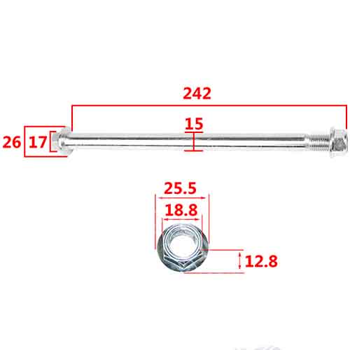 EJE DE RUEDA DELANTERA YAMAHA FZ16 STD