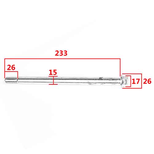 EJE DE RUEDA DELANTERA YAMAHA YBR250/YS250 STD
