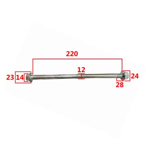 EJE DE RUEDA TRASERA HONDA WAVE STD