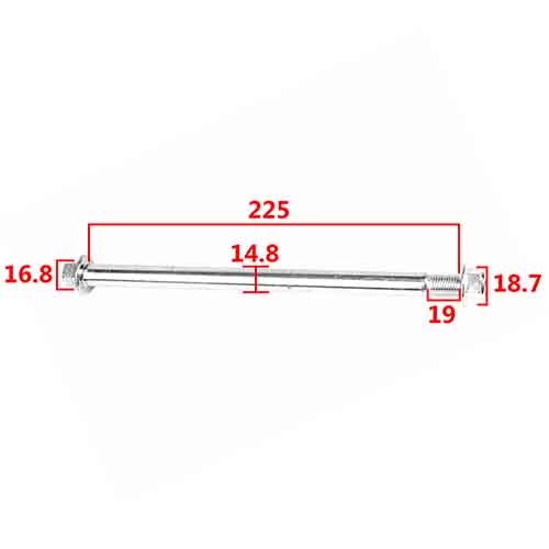 EJE DE RUEDA TRASERA SUZUKI EN125 STD
