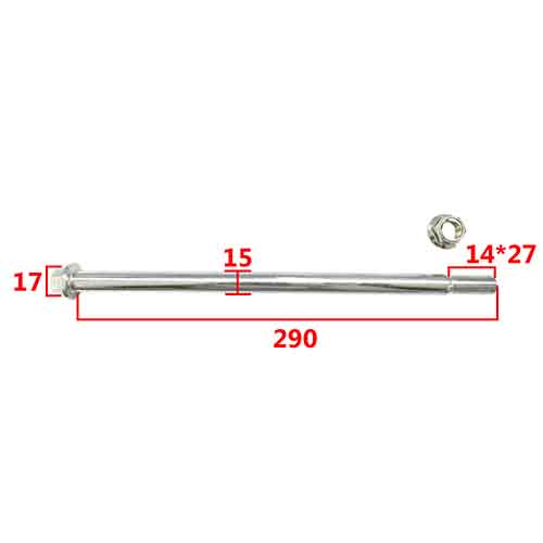 EJE DE RUEDA TRASERA YAMAHA YBR250/YS250 STD