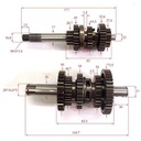 EJES Y ENGRANAJES DE CAMBIO HONDA XR150L/CB 150 INVICTA STD