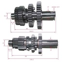 EJES Y ENGRANAJES DE CAMBIO ST 70 DAX/MONDIAL DAX/GUERRERO 70 CORTO STD