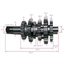 EJES Y ENGRANAJES DE CAMBIO SUZUKI AX100 STD