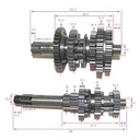 EJES Y ENGRANAJES DE CAMBIO YAMAHA CRYPTON T105/T110 NEW CRYPTON STD