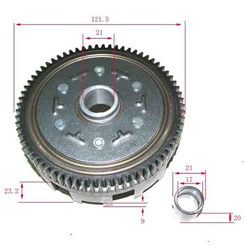 EMBRAGUE COMPLETO HONDA C100 BIZ/WAVE (CANASTA+CAMP.INTERIOR) STD