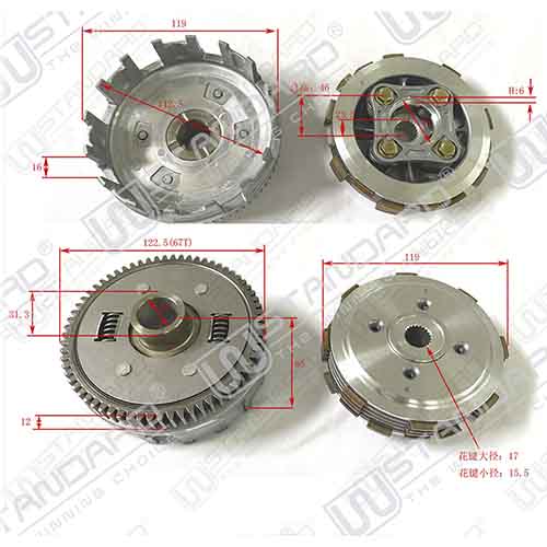 EMBRAGUE COMPLETO HONDA GLH150 GAUCHA STD 