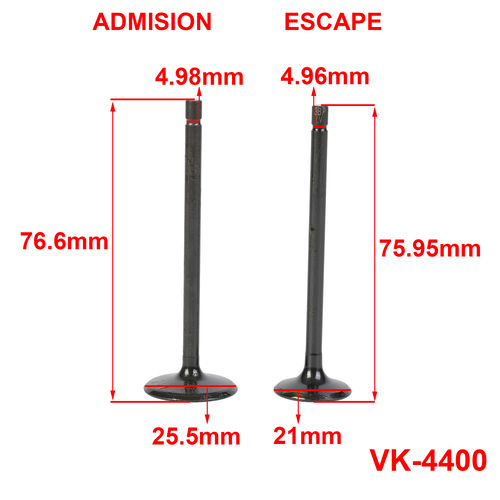 VALVULAS HONDA WAVE 110CC (JGO) 3B (VK-4400)