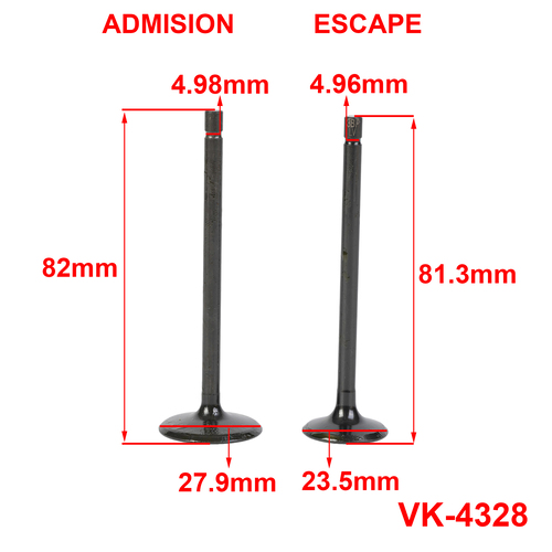 VALVULAS YAMAHA FZ16 160CC (JGO) 3B (VK-4328)