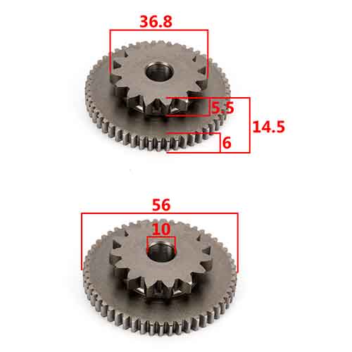 ENGRANAJE NEUTRO BURRO DE ARRANQUE CB 125F TWISTER STD