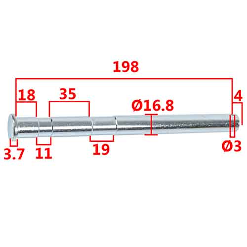 EJE CABALLETE CENTRAL HONDA GLH150 GAUCHA STD 