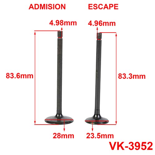 VALVULAS HONDA TWISTER 250CC A/E (JGO) 3B (VK-3952)