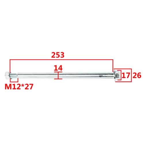 EJE DE HORQUILLA TRASERA YAMAHA YBR250/YS250 STD