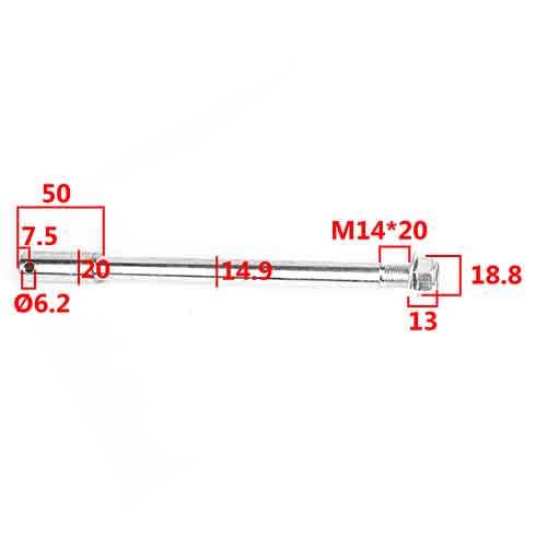 EJE DE RUEDA DELANTERA BAJAJ PULSAR/ROUSER 220CC STD