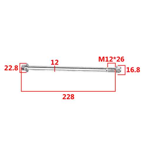 EJE DE RUEDA DELANTERA HONDA ELITE 125 STD