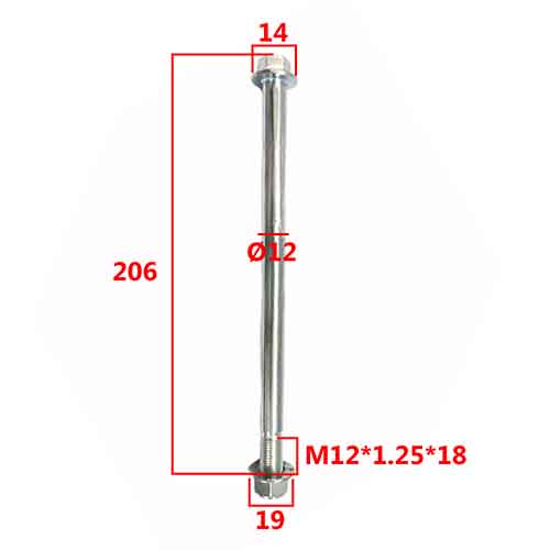 EJE DE RUEDA DELANTERA HONDA XR150L STD