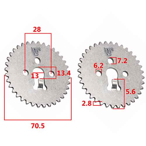 CORONA CADENA DE DISTRIBUCION YAMAHA YBR125 CHINA STD
