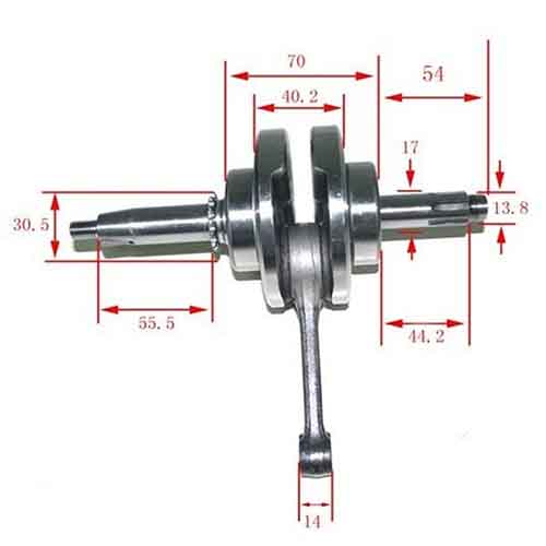 CIGUEÑAL COMPLETO HONDA C100 BIZ/GILERA SMASH 110 CORTO STD