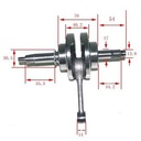 CIGUEÑAL COMPLETO HONDA C100 BIZ/GILERA SMASH 110 CORTO STD