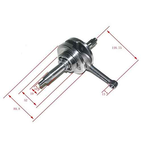 CIGUEÑAL COMPLETO HONDA C100 BIZ/GILERA SMASH 110 CORTO STD