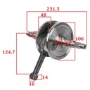 CIGUEÑAL COMPLETO HONDA GLH150 GAUCHA / XR150L STD 