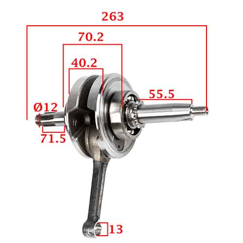 CIGUEÑAL COMPLETO HONDA WAVE/GILERA SMASH LARGO STD