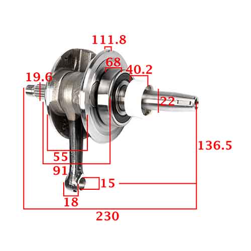 CIGUEÑAL COMPLETO SKUA 200/CG200/MOTORES VARILLEROS 200CC STD