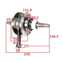 CIGUEÑAL COMPLETO SKUA 200/CG200/MOTORES VARILLEROS 200CC STD