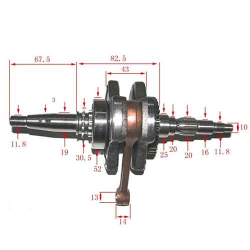 CIGUEÑAL COMPLETO YAMAHA CRYPTON T105 STD