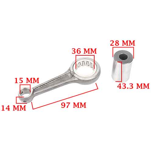 BIELA JAWA RVM 350 (4T)/ SPYDER/ DAYTONA/ BOBBER/ CAFÉ RACER (4T) CREUSO (2985-000)