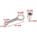 BIELA JAWA RVM 350 (4T)/ SPYDER/ DAYTONA/ BOBBER/ CAFÉ RACER (4T) CREUSO (2985-000)