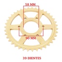 CORONA DE TRANSMISION BAJAJ ROUSER NS200 (Z39 6 AGUJEROS) CREUSO (1562-ARG)