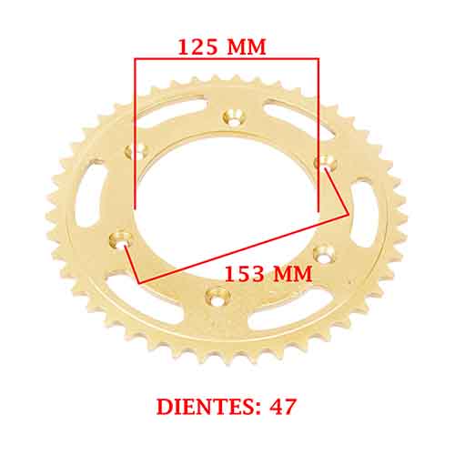 CORONA DE TRANSMISION GUERRERO GXR 250 / 300 GXR (Z47) CREUSO (3278-ARG)