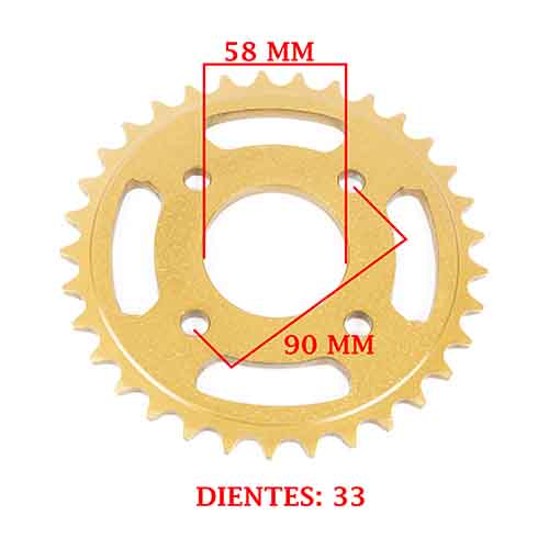 CORONA DE TRANSMISION HONDA CB 250 NIGHTHAWK/ REBEL CMX/ TWO FIFTY/ CB N (Z33) CREUSO (1422-ARG)