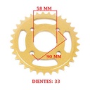 CORONA DE TRANSMISION HONDA CB 250 NIGHTHAWK/ REBEL CMX/ TWO FIFTY/ CB N (Z33) CREUSO (1422-ARG)