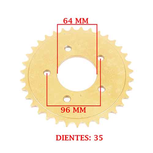 CORONA DE TRANSMISION HONDA CBX 250 TWISTER (200 XR S/ PROTEC) (Z35) CREUSO (1290-ARG)