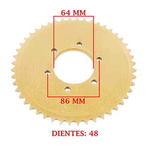 CORONA DE TRANSMISION MONDIAL TD 200 (Z48 6 AGUJEROS) CREUSO (3390-ARG)