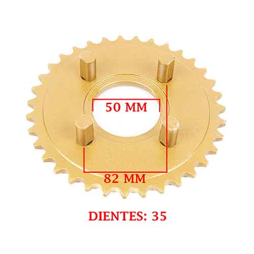 CORONA DE TRANSMISION MOTOMEL 110 S MAX (CON PERNOS) (Z35) CREUSO (3192-ARG)