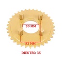 CORONA DE TRANSMISION MOTOMEL 110 S MAX (CON PERNOS) (Z35) CREUSO (3192-ARG)
