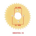 CORONA DE TRANSMISION ZANELLA 50 V1 (Z35) CREUSO (901-ARG)