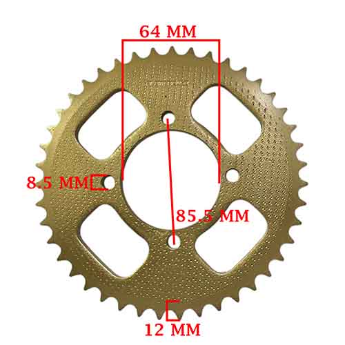 CORONA Y PIÑON YAMAHA YBR 125 E / R / ED-FULL ( 43-15) CREUSO (9301-KIT)