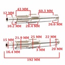 EJE SECUNDARIO (LARGO) JAWA - RVM 350 RUTA 40/ SPYDER/ DAYTONA/ CAFÉ RACER (4T) CREUSO (7855-000)