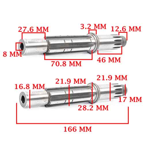 EJE SECUNDARIO BETA 250 MOTARD/ CHRONO/ TR 2.5/ 300 EURO (4T) CREUSO (7876-000)