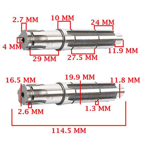 EJE SECUNDARIO GUERRERO-MAGIC 100 G/ 100 GD/ YUMBO/ WINNER (4T) CREUSO (3212-100)