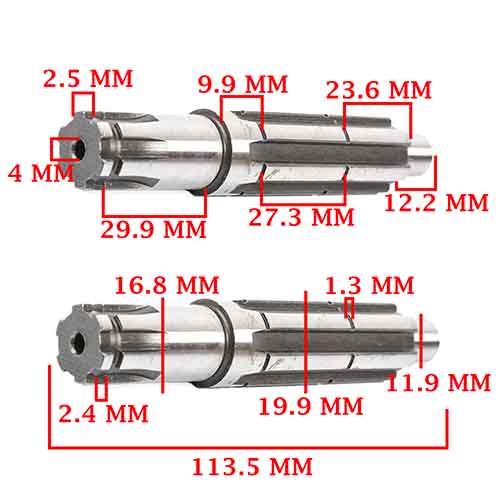 EJE SECUNDARIO HONDA 100 WAVE NF-M3/ MH3/ FULL/ WAVE SERIE II (+2011) 110 NF NEW WAVE (4T) CREUSO (3527-000)