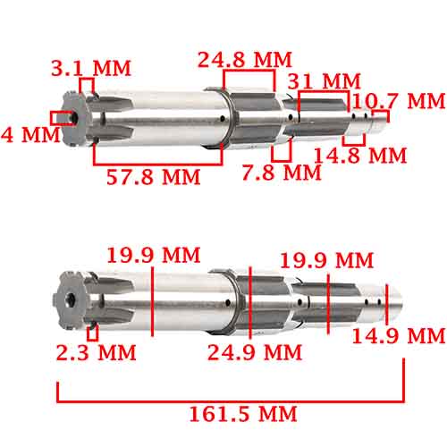 EJE SECUNDARIO HONDA 125 XR-L CREUSO (7800-000)