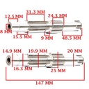 EJE SECUNDARIO HONDA 125/ 150 CG TITAN / KS-ES-D (+2000) / 125 FAN (4T) CREUSO (3909-000)